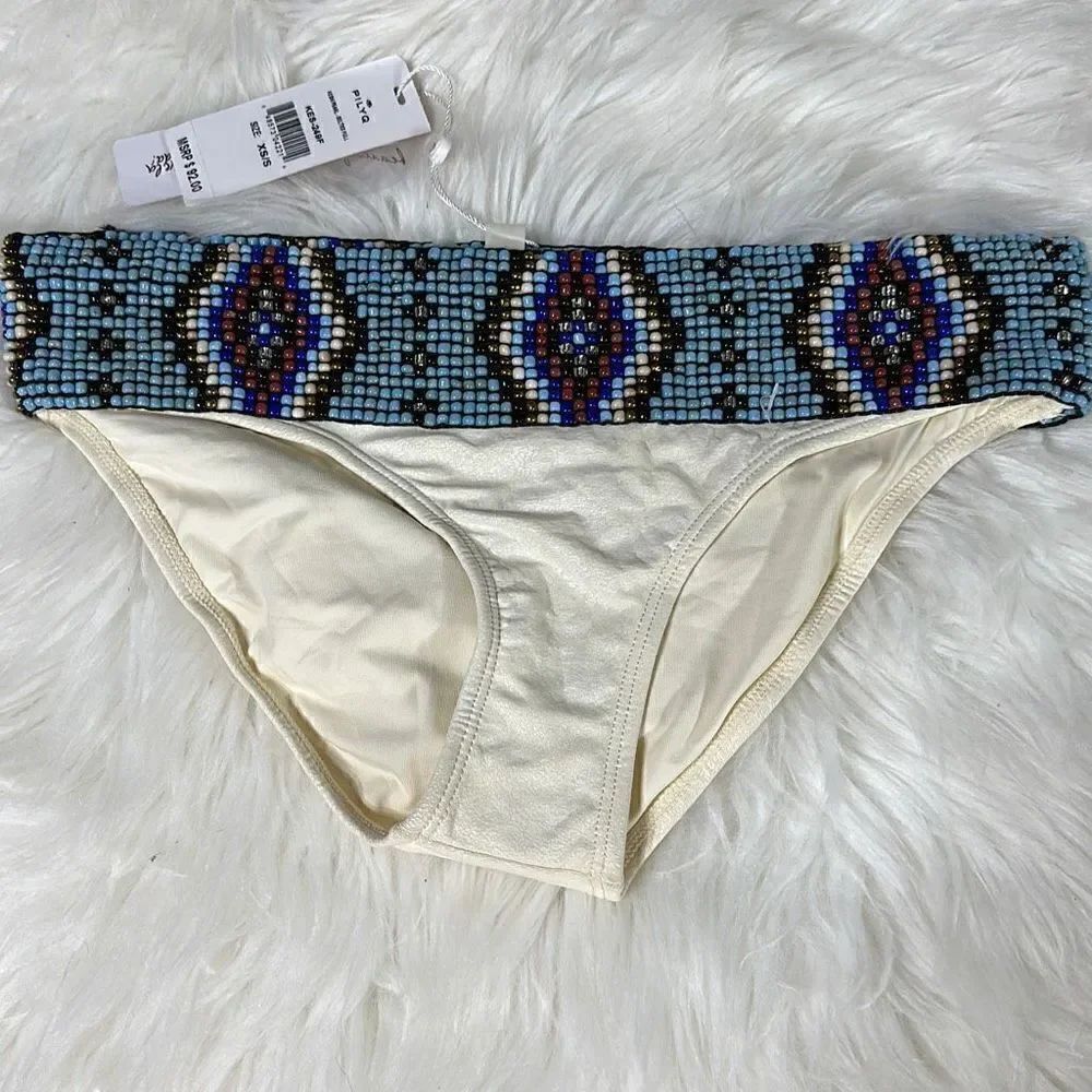 Pilyq beaded belted bikini bottoms. XS/S - Picture 6 of 7